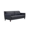 Hydeline Ennis Sueded Top Grain Leather Sofa Couch, 84", Midnight Gray, Feather Down, Memory Foam and Springs Seating view 4