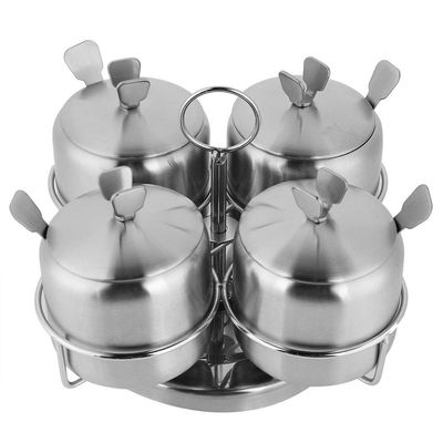LIZEALUCKY Rotating Spice Rack Spice Bottle Kit Stainless Steel Spice Box Spice Box Spice Jar Salt Black Pepper Kitchen Supplies Vanilla and Spice Organizer