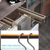 KUKIXO Heavy Duty Extendable Pull Out Closet Rod,Sliding Wardrobe Closet Rod Hanging Rod,Adjustable Wardrobe Clothing Rail,Sliding Wardrobe Closet Organizer Rod,Top Mount Wardrobe Hanger Rack view 4