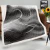 Abstract Line Pattern Throw Blanket for Bed Couch,Sofa Super Soft Warm Comfy Blanket Circle 60 x 50 inches Throw Blanket for Women Teen Girls Gift view 1