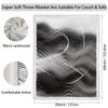 Abstract Line Pattern Throw Blanket for Bed Couch,Sofa Super Soft Warm Comfy Blanket Circle 60 x 50 inches Throw Blanket for Women Teen Girls Gift view 2