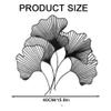 JILIP Ginkgo Biloba Leaf Sign Art, Metal Hanging Wall Sculptures, Home Wall Decor Plaque, Living Room Bedroom Outdoor Indoor Wall Decor (Size : 15.8IN/40cm) view 2