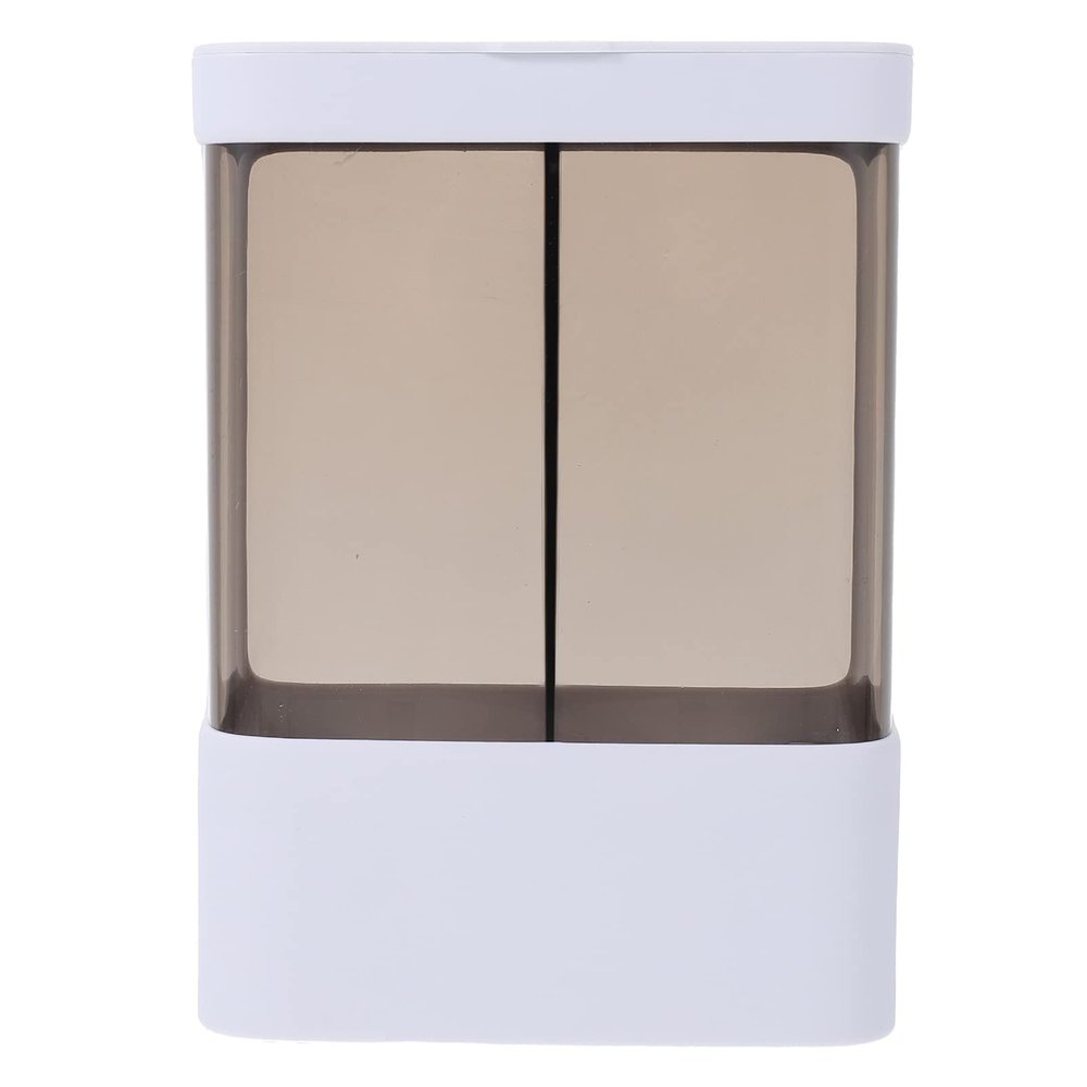Zerodeko 1pc Disposable Cup Dispenser Wall Mounted Organizer for Paper Cups White Semi-Transparent Window Easy Access for Home Kitchen and Office Use