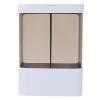 Zerodeko 1pc Disposable Cup Dispenser Wall Mounted Organizer for Paper Cups White Semi-Transparent Window Easy Access for Home Kitchen and Office Use view 1
