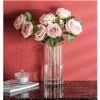 European Luxury Crystal Flower Vase Transparent Floral Arrangements Modern Clear Planter Flowers Vase for Centerpiece,Dinner Table and Wedding-C H31xd12cm view 4