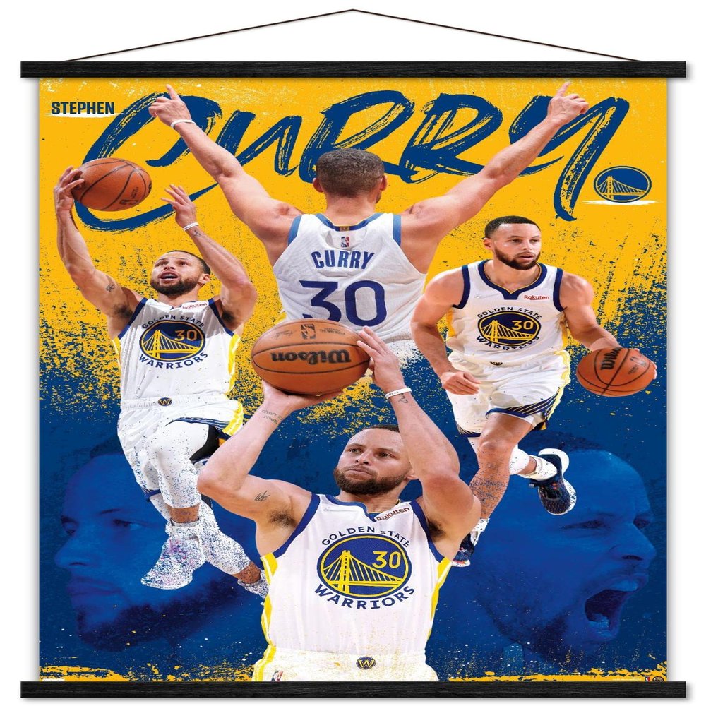 Trends International NBA Golden State Warriors - Stephen Curry 22 Wall Poster with Magnetic Frame