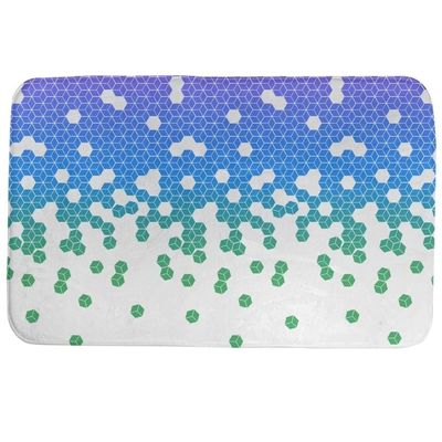 TRP 1 Piece Luxurious Soft Bath Rugs for Bathroom Size 17" W x 24" L | Ultra Plush Warm Underfoot Feel, Quick Water Absorbent, Non-Slip Backing, Rectangle Shape | Peacock White Color Comfortable Mat