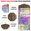 Primode Gift Bag and Tissue Paper Storage, Hanging Organizer with Multiple Front and Back Pockets Double Sided, Organize Gift Wrap and Paper Bags 38 x 16 Inch (Brown) view 2