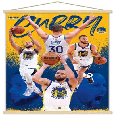 Trends International NBA Golden State Warriors - Stephen Curry 22 Wall Poster with Magnetic Frame