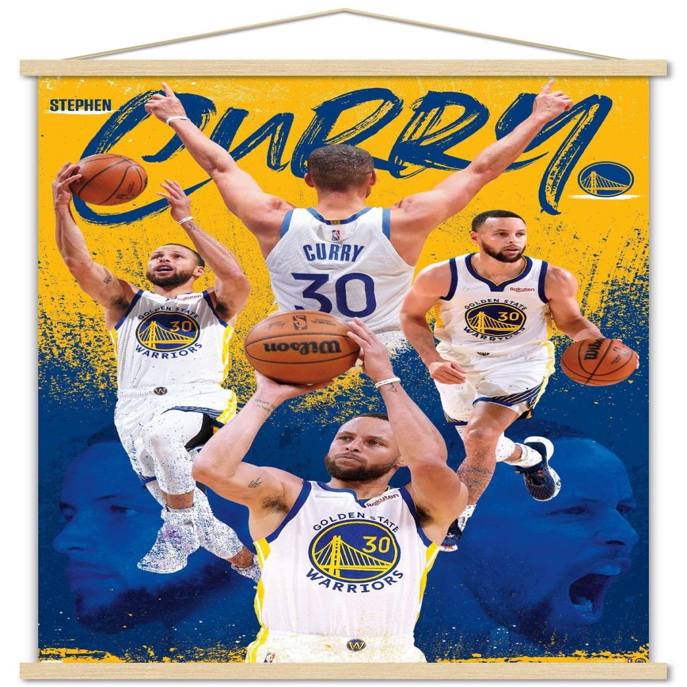 Trends International NBA Golden State Warriors - Stephen Curry 22 Wall Poster with Magnetic Frame