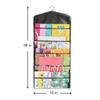 ProPik Hanging Double Sided Gift Bag Storage Organizer with Multiple Front and Back Pockets - Organize Your Gift Wrap, Tissue Paper, and Paper Bags 38 x 16 Inch PVC (Full Black) view 3
