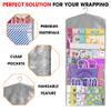 Primode Gift Bag and Tissue Paper Storage, Hanging Organizer with Multiple Front and Back Pockets Double Sided, Organize Gift Wrap and Paper Bags 38 x 16 Inch (Grey) view 4
