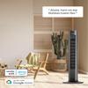 HOLMES 36" Smart WI-FI Connected Tower Fan, Alexa Fan, Voice Control, Oscillation, Digital Control Panel, Remote Control, 3 Speed Settings, 3 Modes, 15-Hour Auto-Shut Off Timer, Black Finish view 3