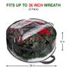 ProPik Christmas Wreath Storage Bag 36" - 2 Pack Clear Christmas Wreath Storage Container- Garland Holiday Artificial Wreath Storage Holder - Water Proof Transparent PVC (36 Inch, Black) view 2