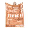 Dr.TOUGH Personalized Blankets with Name Customized Baby Blankets for Girls Boys Adults Monogrammed Blankets and Throws Christmas Birthday Mothers Fathers Valentines Day Gift (Dark-Orange,50''60'') view 1