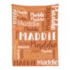 Dr.TOUGH Personalized Blankets with Name Customized Baby Blankets for Girls Boys Adults Monogrammed Blankets and Throws Christmas Birthday Mothers Fathers Valentines Day Gift (Dark-Orange,50''60'') view 2
