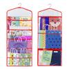 Primode Gift Bag and Tissue Paper Storage, Hanging Organizer with Multiple Front and Back Pockets Double Sided, Organize Gift Wrap and Paper Bags 38 x 16 Inch (Red) view 1