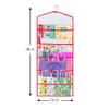 Primode Gift Bag and Tissue Paper Storage, Hanging Organizer with Multiple Front and Back Pockets Double Sided, Organize Gift Wrap and Paper Bags 38 x 16 Inch (Red) view 3