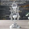 Jayiaine Hourglass Sand Timer 30Minutes, Sand Clock Sand Watch 360 Rotating Metal Sandglass Timer Sand Wedding Home Desk Office Classroom Decor,Silver view 2