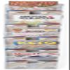 Displays2go Single & Multi-Tiered Metal Mesh Literature Wall Rack, 10-20 Pockets - White (MSHWL10WHT) view 2