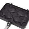 Taiyaki Fish Shape Pancake Pan taiyaki waffeln Non Stick Taiyaki Double Cake Maker with 4 Trays Waffle Baking Pan for Breakfast Pancake Plett Taiyaki Baking Compatible with Electric,Gas Waffle Irons view 1