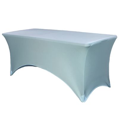 YOUR CHAIR COVERS Rectangular Spandex Table Covers 6ft Fitted Tablecloth Wedding Event Patio Decorations Elastic Fabric Stretch Tables Cover for 6 ft Folding Table (Dusty Blue)