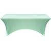 YOUR CHAIR COVERS - 6ft Mint Rectangular Spandex Table Covers Fitted Tablecloth Wedding Event Patio Decorations Elastic Fabric Stretch for Folding Table view 2