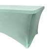 YOUR CHAIR COVERS - 6ft Mint Rectangular Spandex Table Covers Fitted Tablecloth Wedding Event Patio Decorations Elastic Fabric Stretch for Folding Table view 3