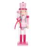PRETYZOOM Nutcracker Figures 14In Christmas Nutcracker Ornaments Pink Traditional Wooden Ornaments Puppet Toys for Christmas Valentines Day Party view 1