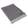 Biddy Murphy, Fine Irish Linen Throw Toss Blanket, 79" x 57" Inches, 3" Fringe, Traditional Herringbone Weave, Soft Premium Flax Fiber, Imported from Ireland, Denim Grey view 2