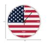AbilityOne - NSN6986559 - American Flag Quartz Wall Clock - 12.75 in Diameter view 2