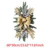 Artificial Christmas Teardrop Swags Xmas Staircase Decoration Winter Teardrop Holiday Swag Christmas Wreaths Christmas Simulation Garland Hanging Pendant for Front Door Holiday Ornaments (1PCS, F) view 2