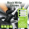 Inspire Black Nitrile Gloves | THE ORIGINAL Quality Black Gloves Disposable Latex Free | 4.5 Cooking (Nitrile, Small) view 2
