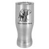 LaserGram 14oz Vacuum Insulated Pilsner Mug, African Elephant, Personalized Engraving Included (Stainless Steel) view 1