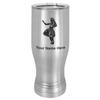 LaserGram 14oz Vacuum Insulated Pilsner Mug, Hula Dancer Woman, Personalized Engraving Included (Stainless Steel) view 1