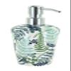 Blue Rose Polish Pottery - Green Woodland Fern Soap Dispenser - 6.75" Tall - Hand-Painted Polish Pottery Ceramic Bathroom Accessory view 1