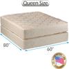 DS Solutions USA Comfort Classic 2-Sided Queen Gentle Firm Mattress Set with Bed Frame view 2
