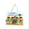 Fall Blessings Scarecrow Wood Mini Sign 5" x 5" view 1