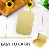 Zerodeko Rectangular Tin Box With Lid: 6pcs Tinplate Gift Boxes Metal Candy Boxes Mini Cookie Containers For Soap Mint Beads Jewelry Home Storage Metal Tin view 2