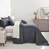 Blythease Oversized King Bedspread, Ultrasonic Lightweight Bedding Cover, Paisley Pattern, Reversible, 5 Piece, 100% Microfiber, Dark Grey view 2