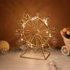 Spinning Ferris Wheel with Personalized 1-12 Family Name Custom Metal Desktop windmill with LED Light for Home Dcor Christmas Birthday Gifts view 1