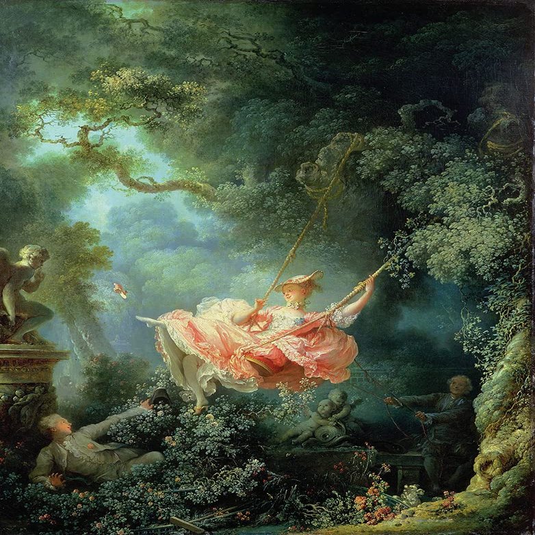 ArtDirect The Swing (1767) 36x46 UnFramed Museum Art Print Poster Ready for Framing by Jean-Honor Fragonard (French, 1732-1806)