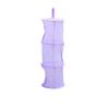 Zerodeko Stuffed Animals Stuffed Animal Storage Mesh Hanging Storage Space Saver Bags Organizer Foldable Organizer 3 Compartments Net Basket for Room Bathroom Purple Animals view 1