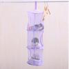 Zerodeko Stuffed Animals Stuffed Animal Storage Mesh Hanging Storage Space Saver Bags Organizer Foldable Organizer 3 Compartments Net Basket for Room Bathroom Purple Animals view 2