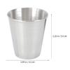 10pcs Stainless Steel Cup Glasses Accessories Camping Accessories Eyeglass Accessories Metal Beer Tumblers Cocktail Pint Cups Whiskey Shot Vessel Stainless Wine Cup Small Wine Cup view 3