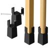 Adjustable Furniture Risers,4Pack Adjustable Bed Risers with Screw Clamp - Heavy Duty Sofa Tables Furniture Risers Fit for Square/Round Furniture Leg Diameter 0.8''-1.6'' (2Inch Black) view 1