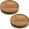 12" Acacia Wood Lazy Susan Organizer Kitchen Turntable for Cabinet Pantry Table Organization,2 Pack view 1