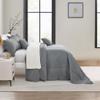 Blythease Oversized King Bedspread, Ultrasonic Lightweight Bedding Cover, Paisley Pattern, Reversible, 5 Piece, 100% Microfiber, Grey view 2