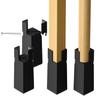 Sephyroth Adjustable Bed Risers Furniture Risers 4Pack with Screw Clamp.Table Desk Chair Risers.Bed Risers 4Inch Fit Furniture's Square/Round Leg Diameter from 0.8''1.6'' (4Inch Black) view 1
