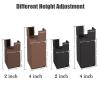 Sephyroth Adjustable Bed Risers Furniture Risers 4Pack with Screw Clamp.Table Desk Chair Risers.Bed Risers 4Inch Fit Furniture's Square/Round Leg Diameter from 0.8''1.6'' (4Inch Black) view 2